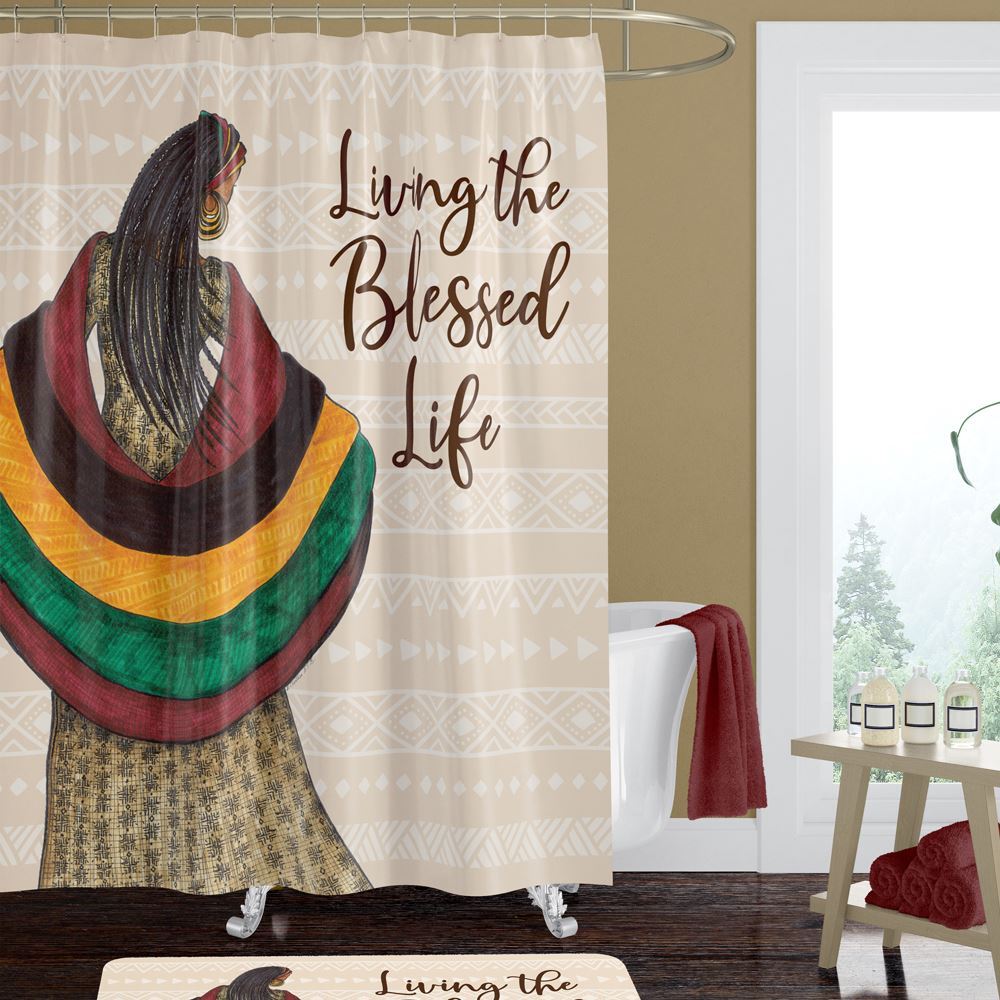 Living the Blessed Life Shower Curtain