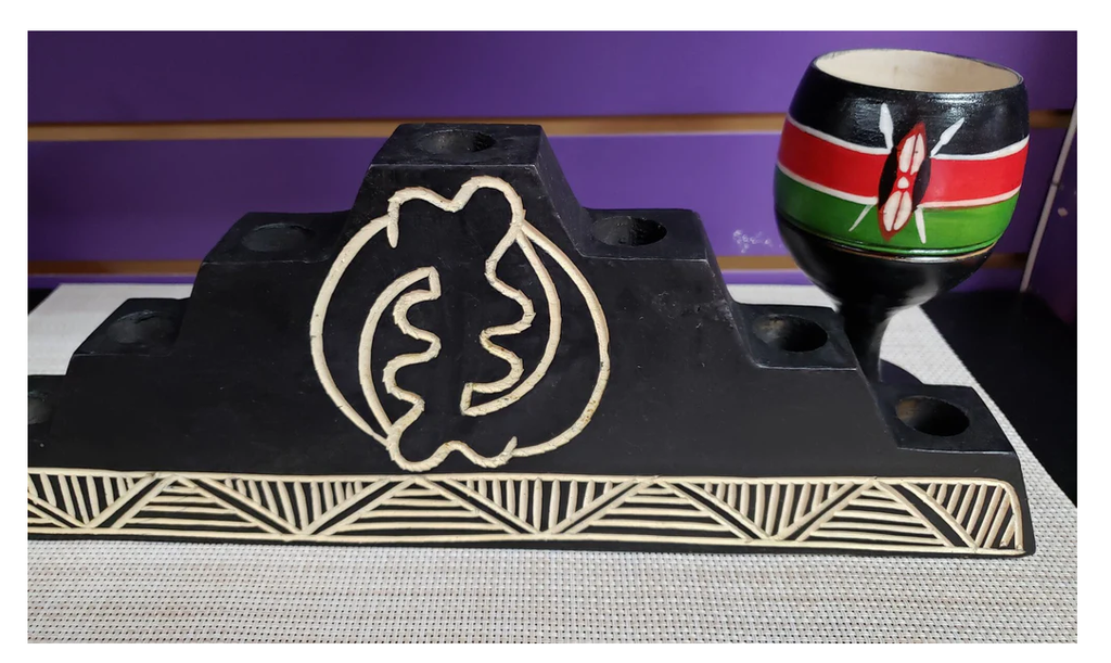 Gye Nyame Pyramid Kwanzaa Kinara: Large Set
