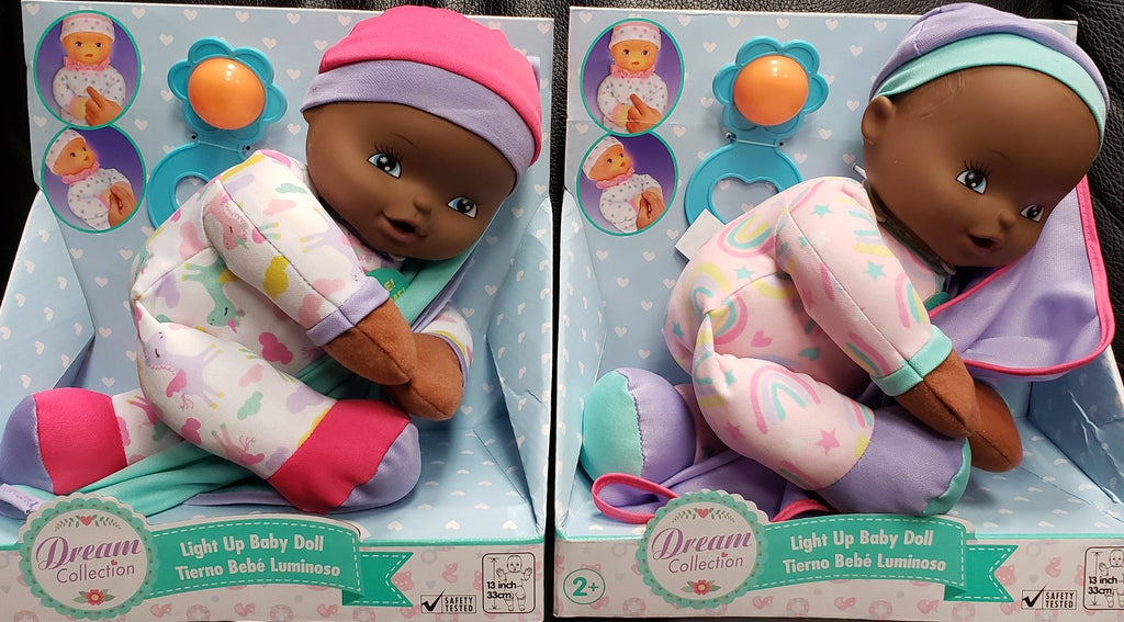 Light Up Baby Black Doll