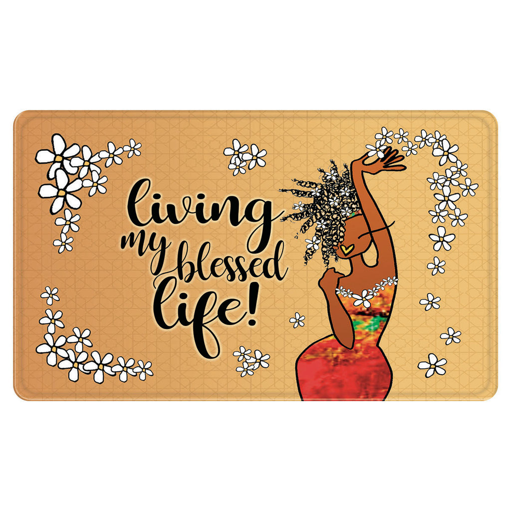 Living My Blessed Life Memory Foam Floor Mat