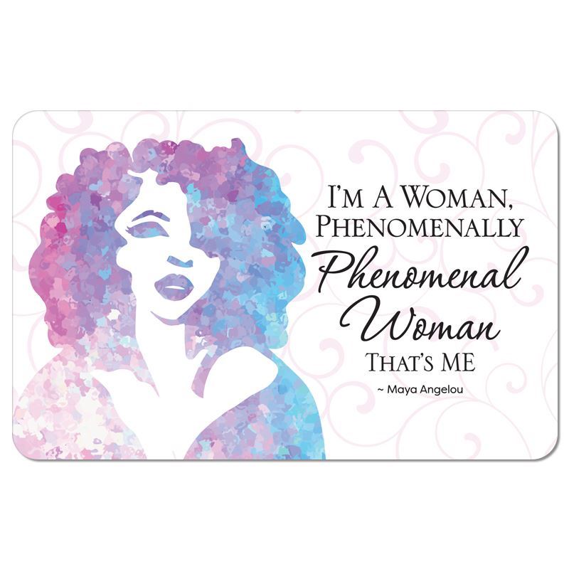 Maya Angelou Phenomenal Woman Memory Foam Floor Mat