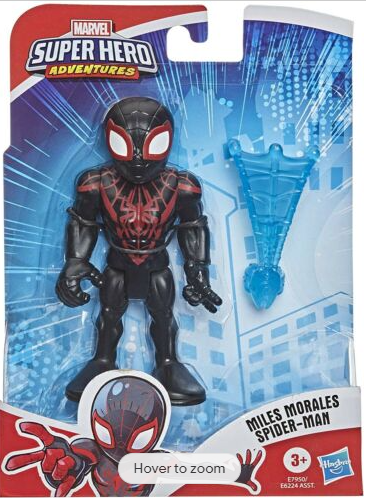 Marvel Super Hero Adventures Miles Morales Action Figure Playskool 5”