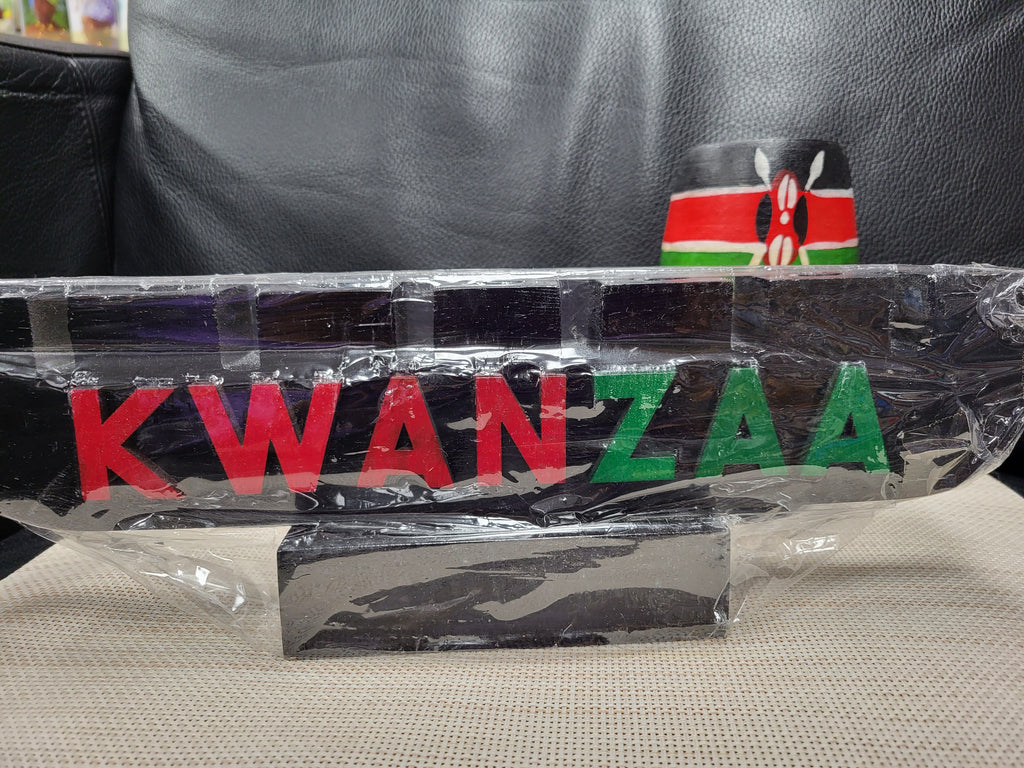 Black "KWANZAA" Kinara Set