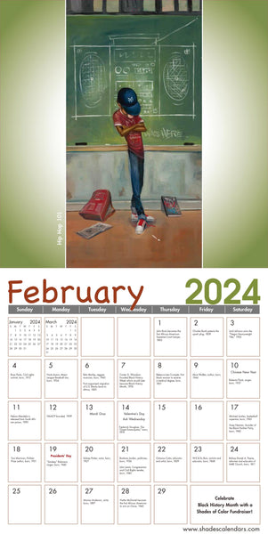 Shades of Color Kids 2024 Wall Calendar