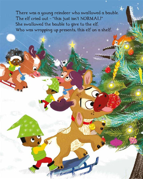 There Was a Young Reindeer Who Swallowed a Present