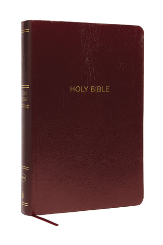 NKJV Holy Bible, Super Giant Print Reference Bible, Black Genuine Leather, 43,000 Cross References, Red Letter, Thumb Indexed, Comfort Print: New King James Version