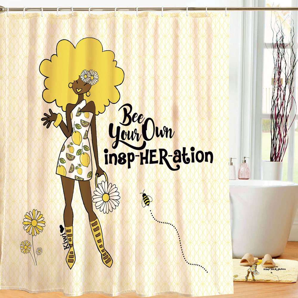 Bee Your Own Insp-HER-ation Designer Shower Curtains