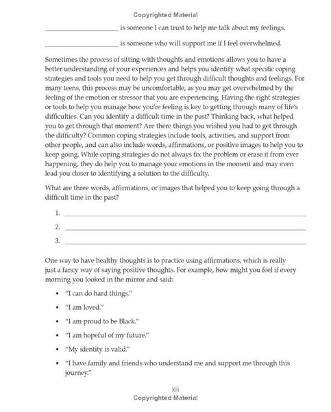 Healing Racial Stress Workbook for Black Teens