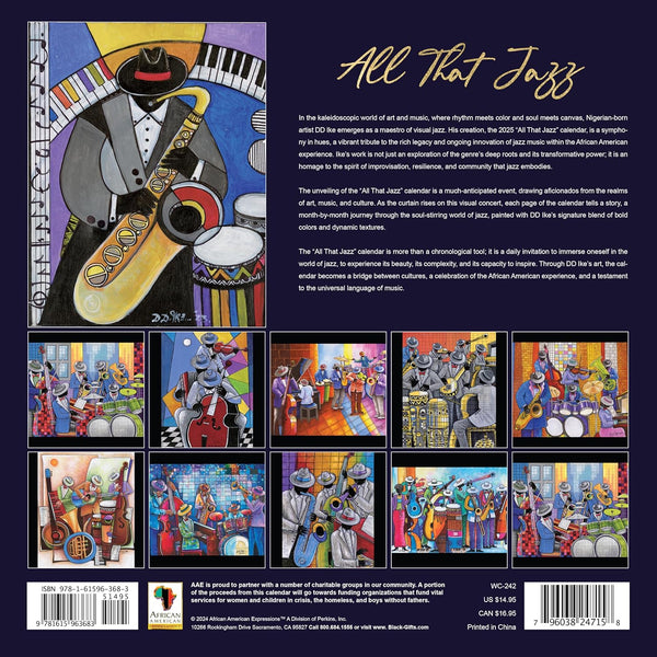 All That Jazz 2026 Wall Calendar