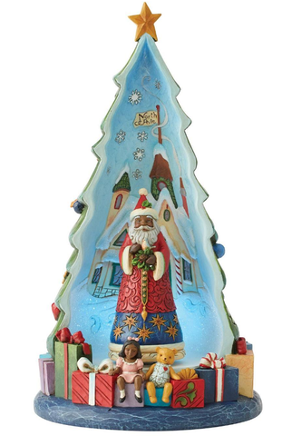Santa in Tree Lighted - 6012028