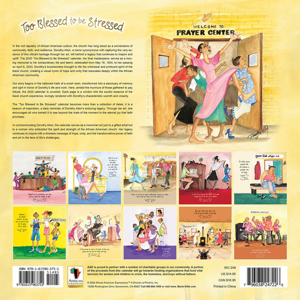 Too Blessed to be Stressed 2026 Wall Calendar