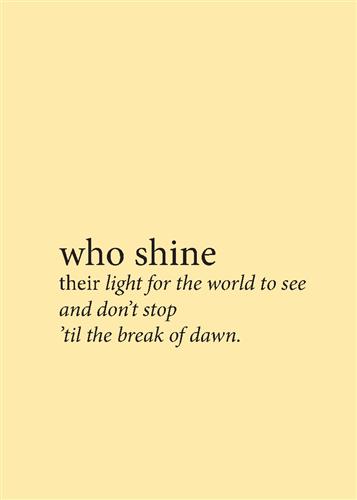 Light For The World To See