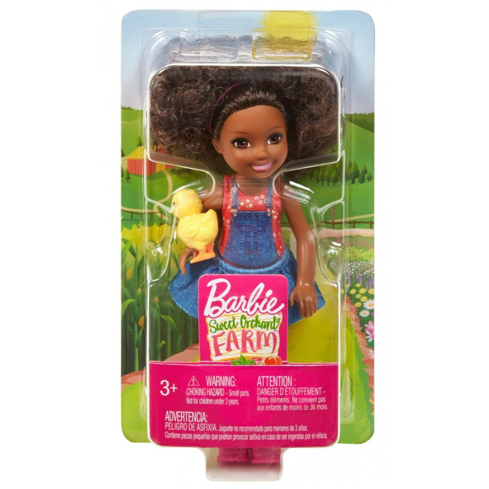 Barbie Sweet Orchard Farm - African American Farmer Chelsea Doll w/ Chick