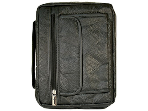 Bible Cover-Leather-Black-LRG