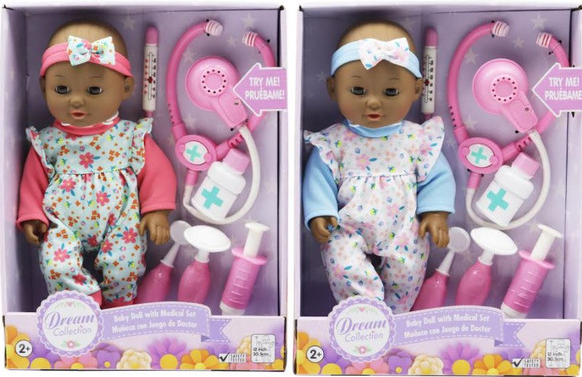 Black Baby Doll with Medical Set