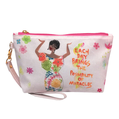 Each Day Brings The Possibility of Miracles Cosmetic Pouch