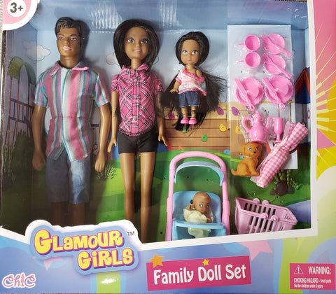 Glamour Girls - Black Family doll set