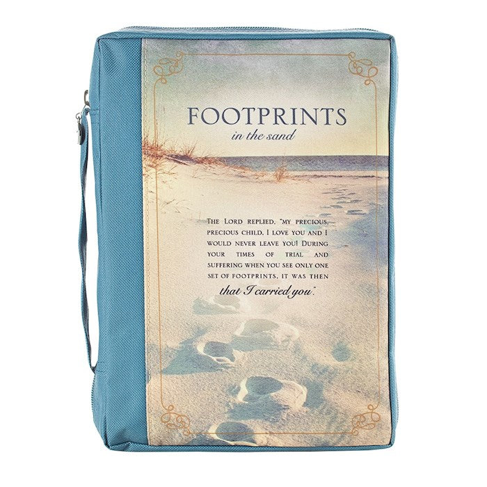 Bible Cover-Footprints-Medium
