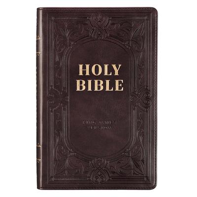 KJV Bible Deluxe Gift Faux Leather, Dark Brown