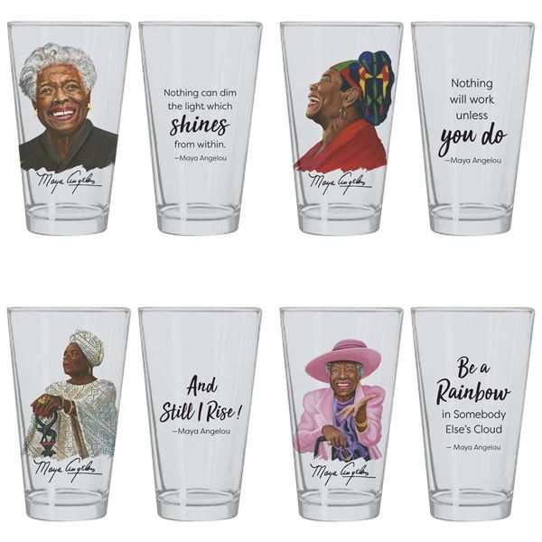 Maya Angelou Drinking Glass Set -DGL05