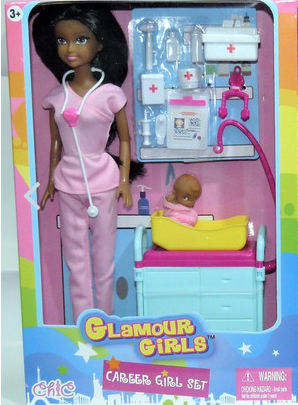 Glamour Girls - Career Girl Set Doll - Doctor