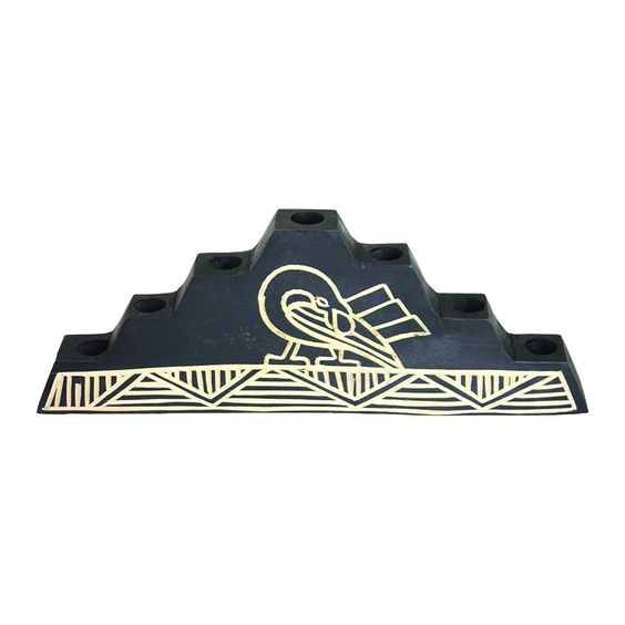 Sankofa Bird Pyramid Kwanzaa Kinara Set