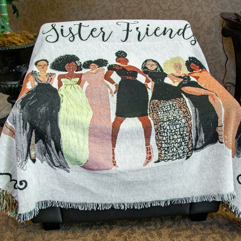 Sister Friends Tapestry Throw Blanket